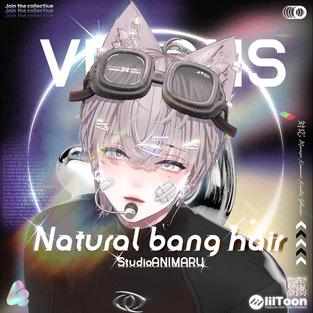 【4アバター対応】Natural bang hair