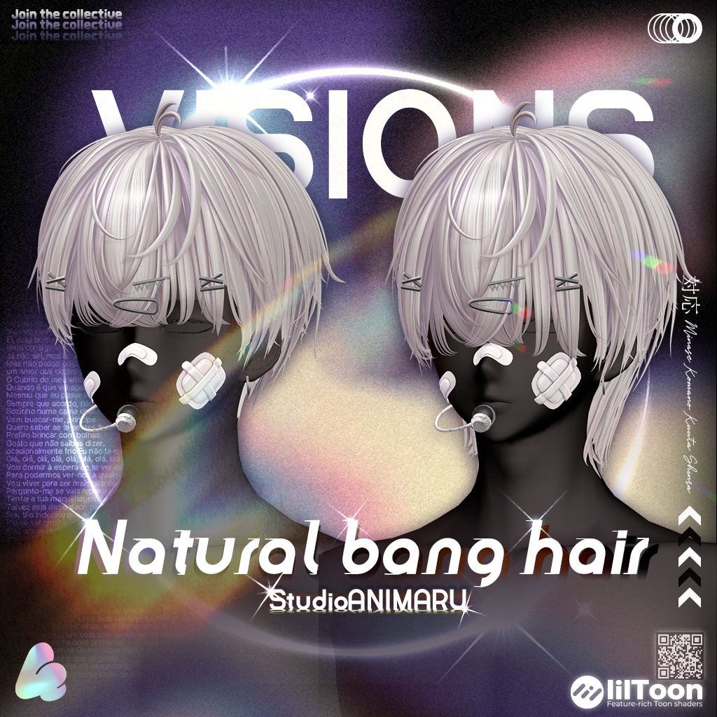 【4アバター対応】Natural bang hair