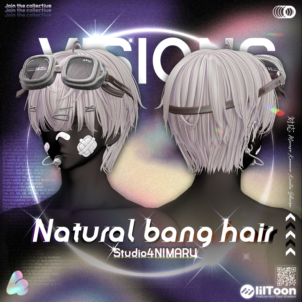 【4アバター対応】Natural bang hair