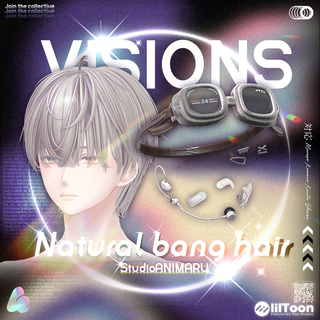 【4アバター対応】Natural bang hair