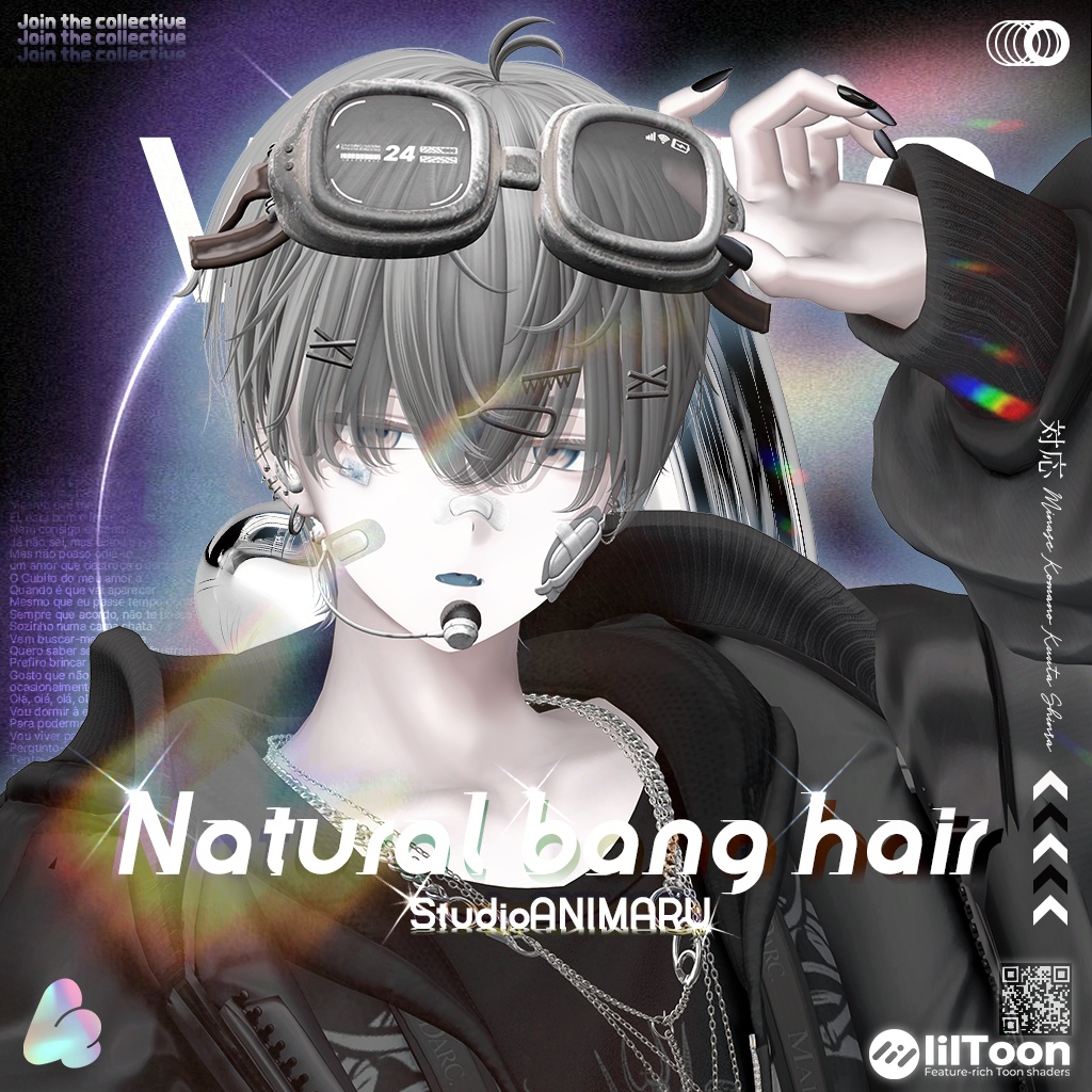 【4アバター対応】Natural bang hair
