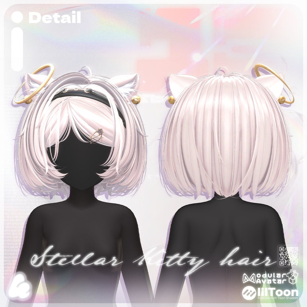 💝100円イベント中💝【10アバター対応】 Stellar Kitty hair