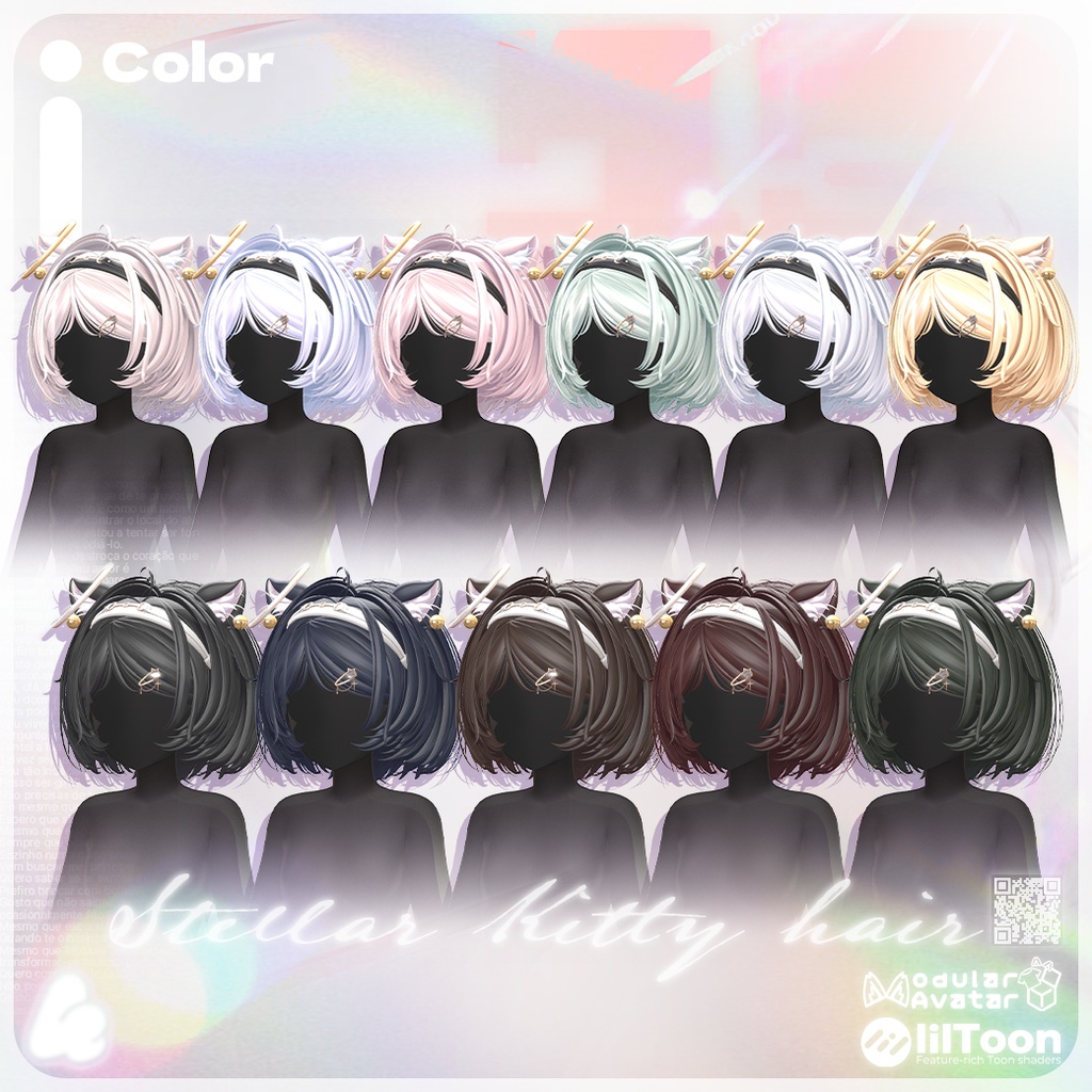💝100円イベント中💝【10アバター対応】 Stellar Kitty hair