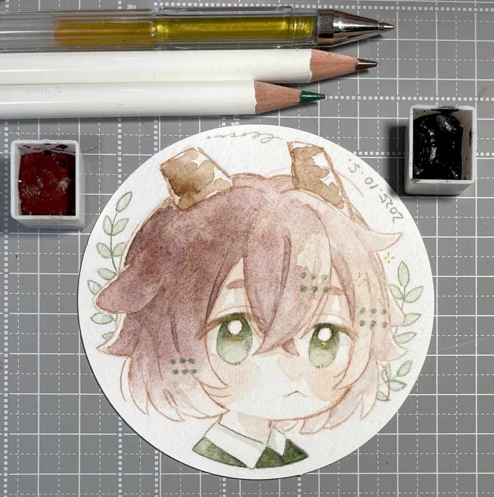 【原画】水彩強化マラソン ドローイング (10/1~10/10までのもの)