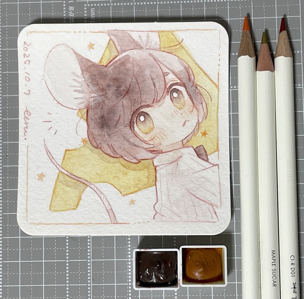 【原画】水彩強化マラソン ドローイング (10/1~10/10までのもの)