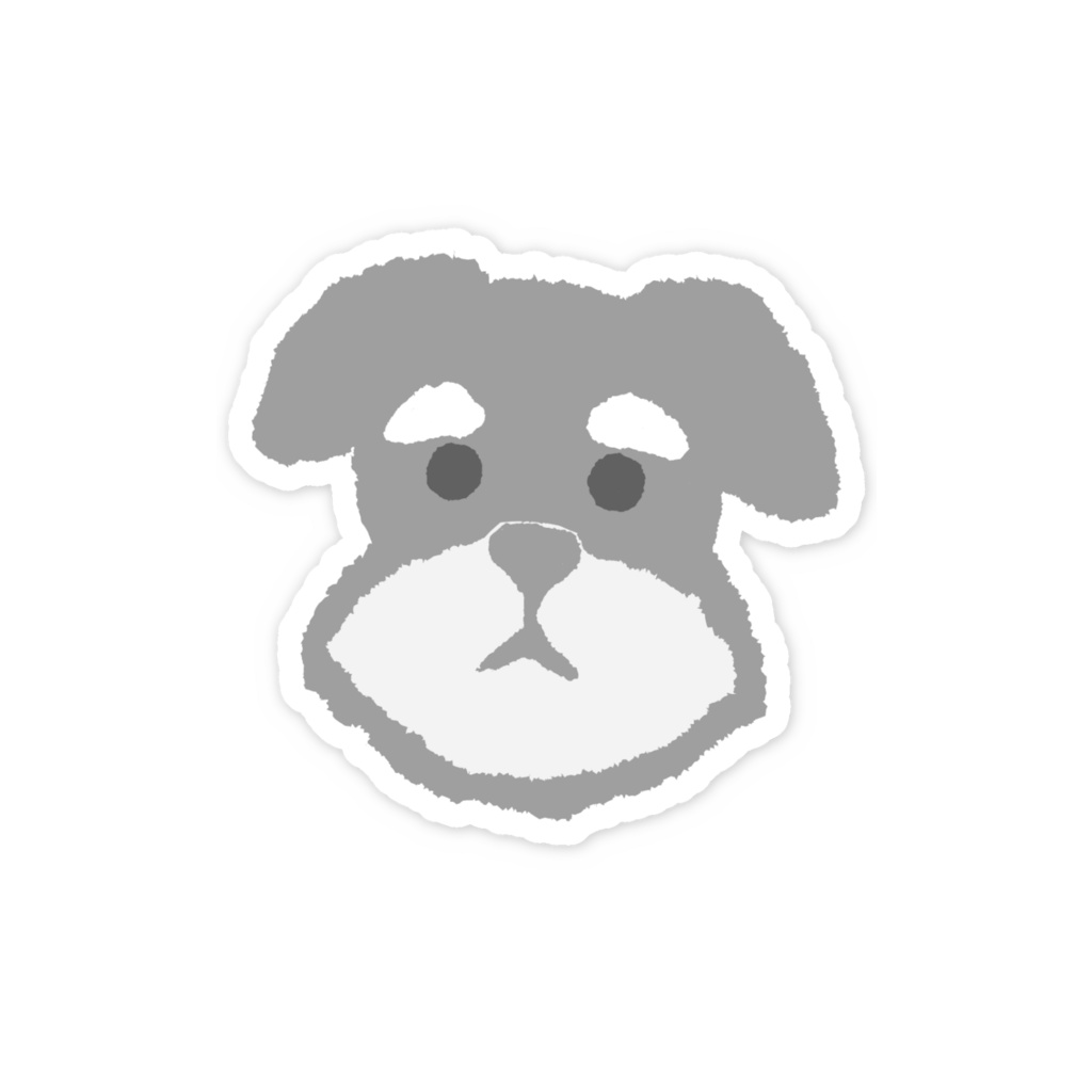 シュナウザースマホステッカー