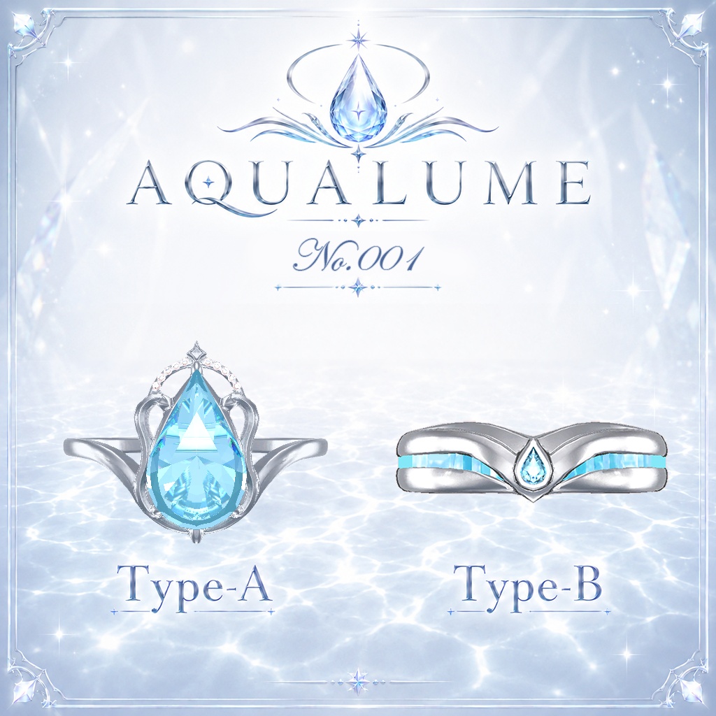 💎50%OFFセール💎【VRChat想定】AQUALUME💍No.001  Type-A/B MA対応14Avatar（5color×5color）