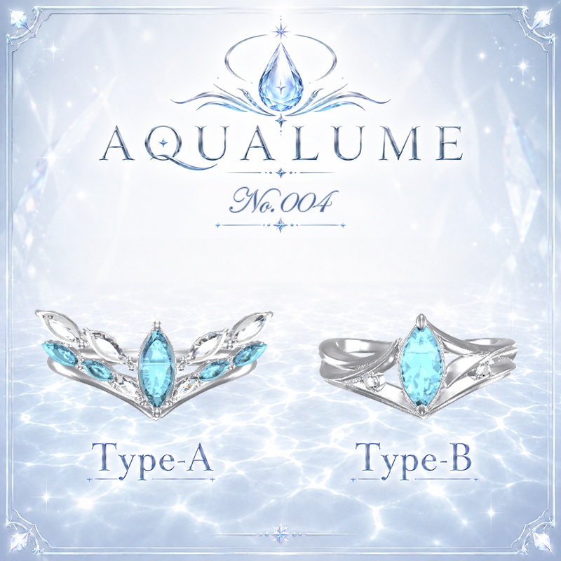 【３日間限定無料】【50%OFF】AQUALUME💍No.004 Type-A/B MA対応21Avatar（12color×17color）