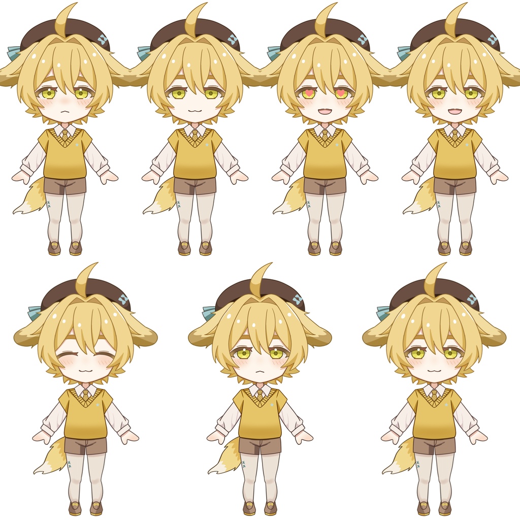 TRPG用|ビタミンカラーの少年|立ち絵素材