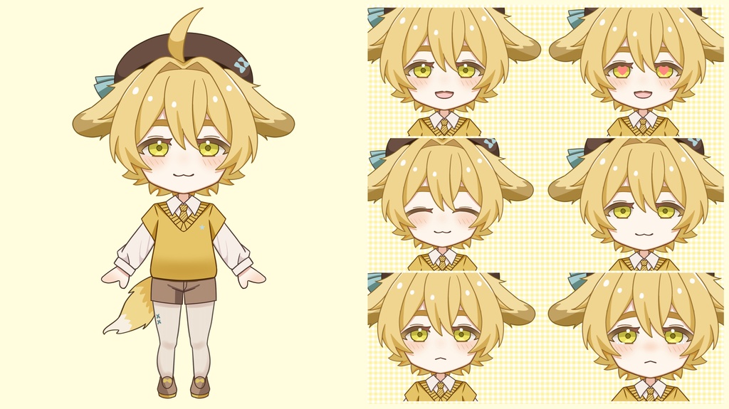 TRPG用｜ビタミンカラーの少年｜立ち絵素材