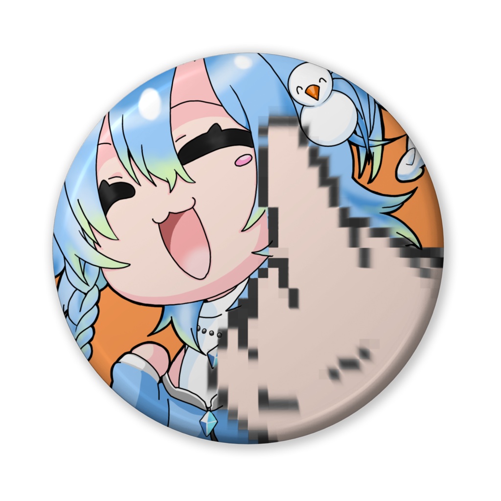 乙羽ゆき 中指缶バッジ(56mm)