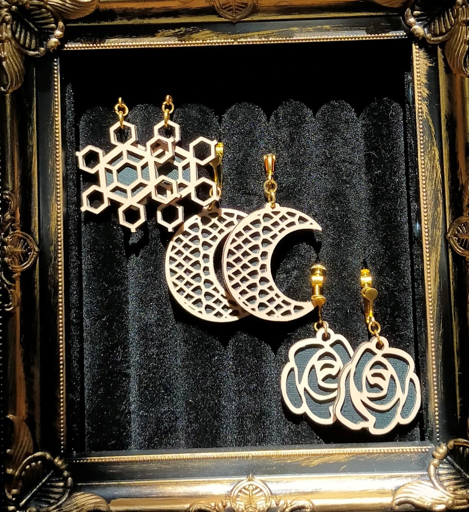 雪月花　(黒)　3種+額