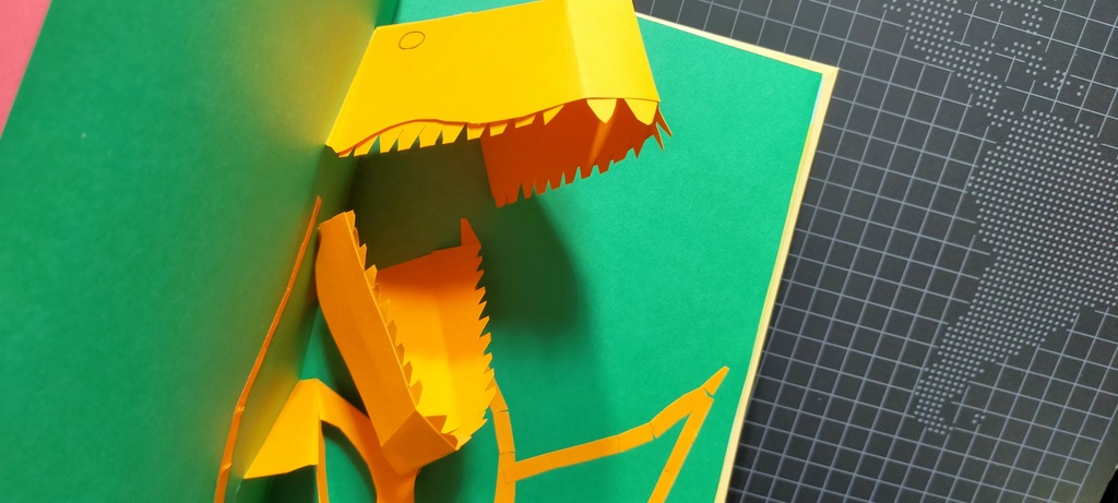 【無料DL有】 ペパクラ型紙 飛び出す恐竜絵本ワークショップ 型紙