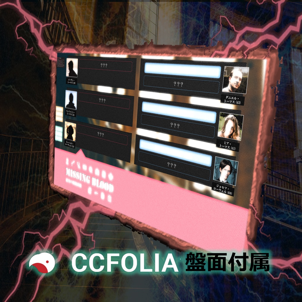 GMレス可 3人用マーダーミステリー「Missing Blood 虚実の相続試練」