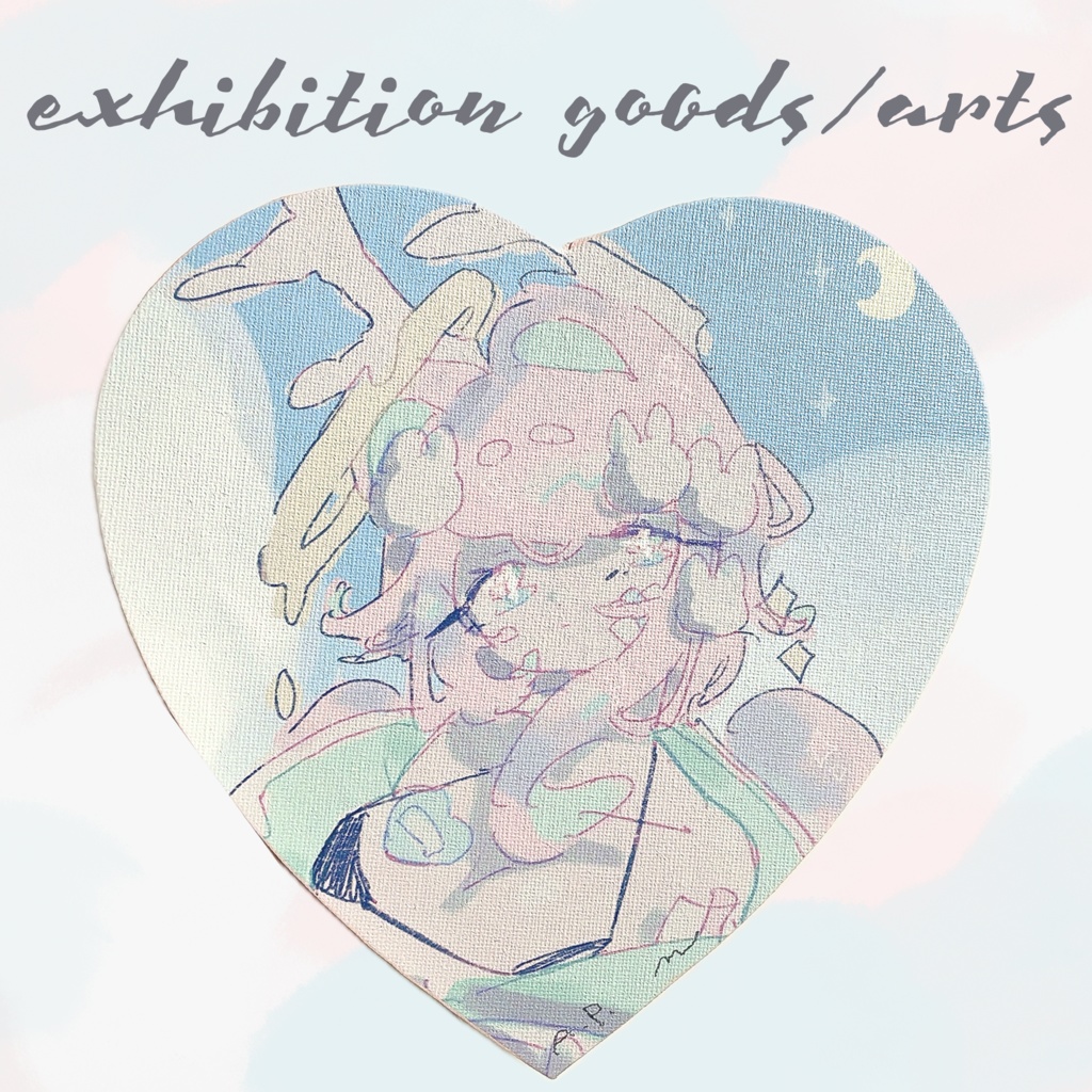 『#』な展示会 🤍 ♡型キャンバスプリント