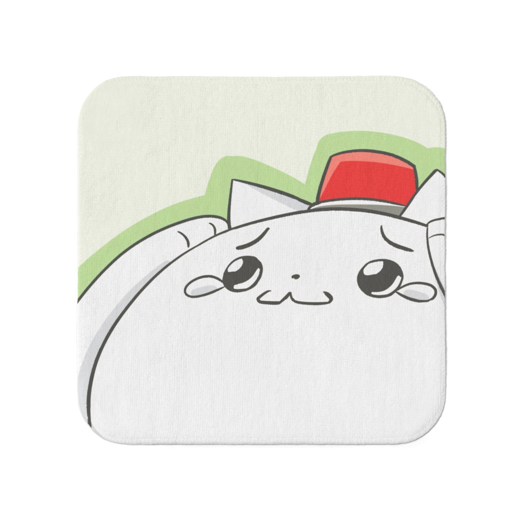 ボタンねこタオル