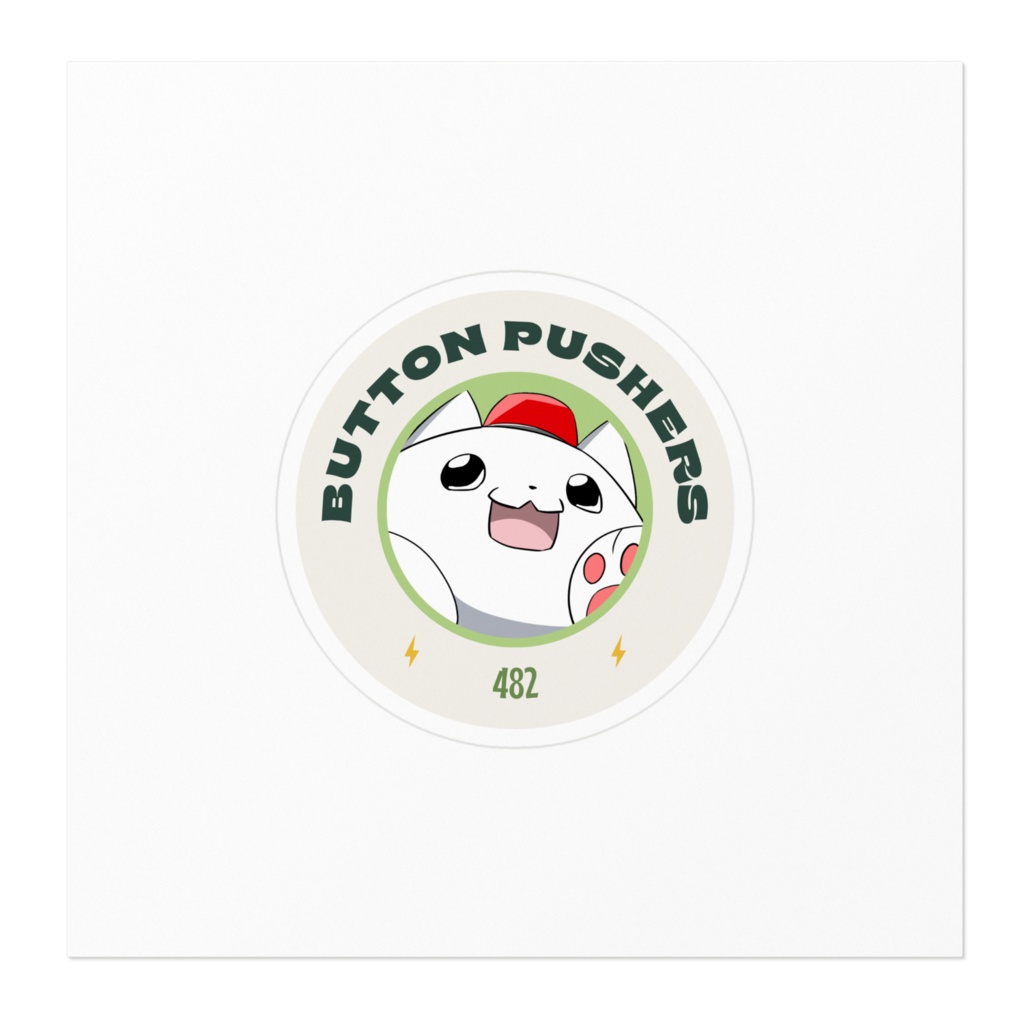 ボタンねこステッカーB