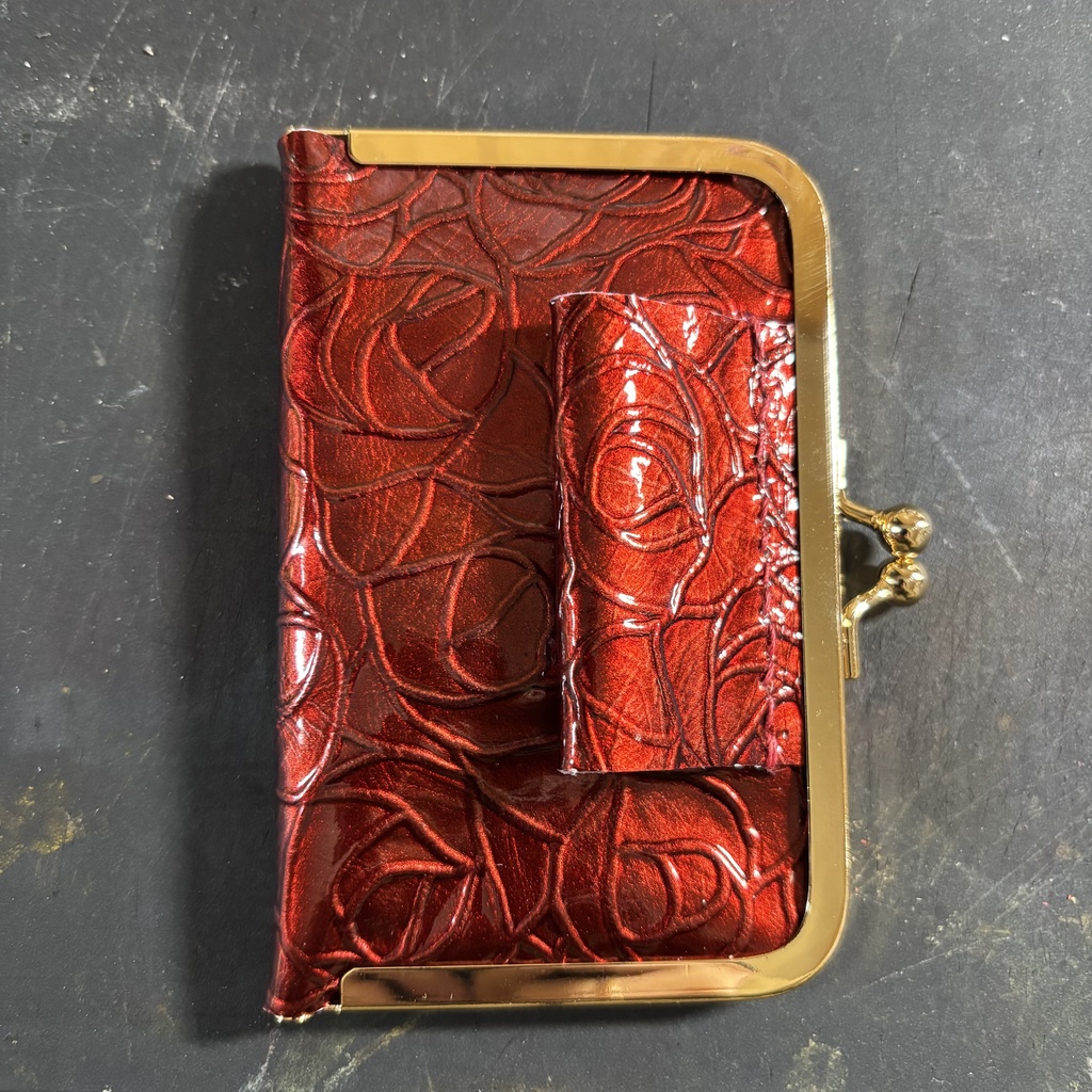 がま口m5手帳　バラ×ダイヤ