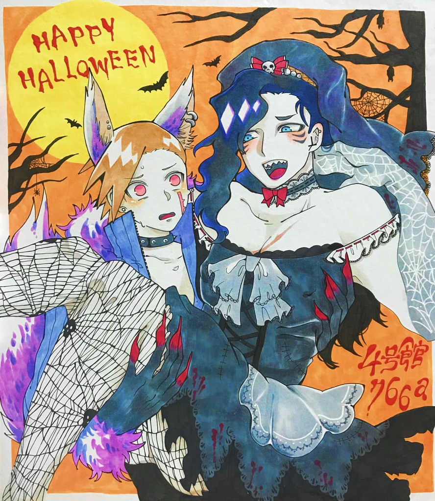 かぐシズ ハロウィン色紙