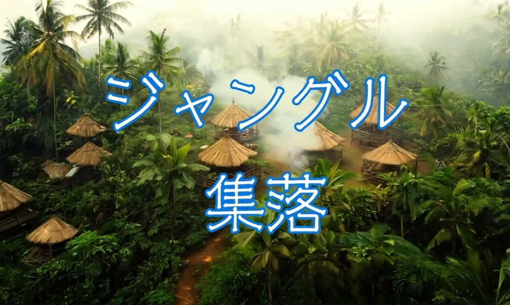 ジャングルの集落。フリー動画素材11点詰め合わせセット