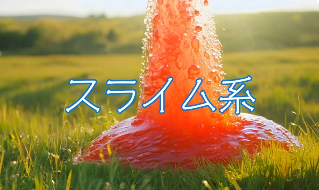 スライム系。フリー動画素材12点詰め合わせセット