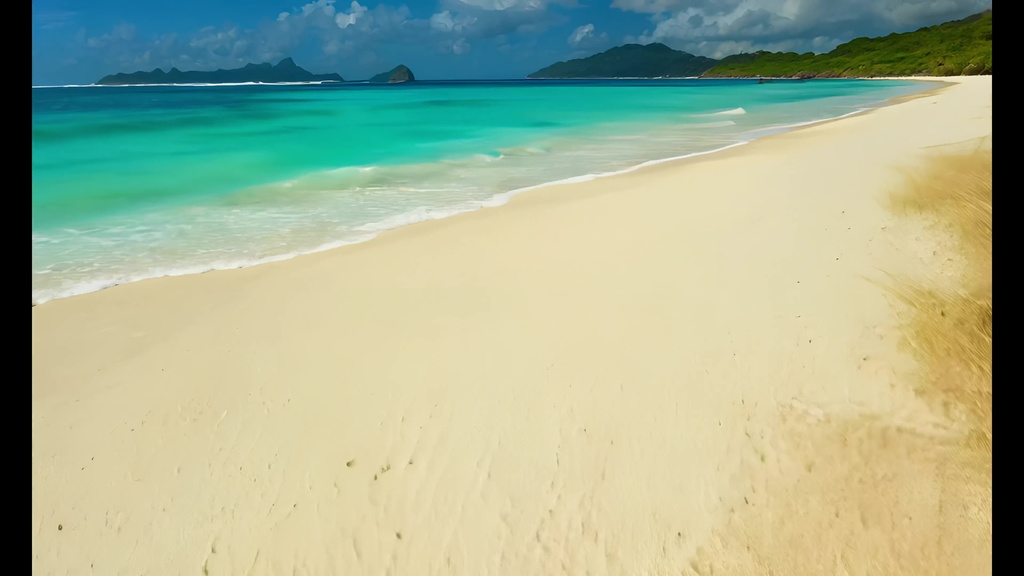 砂浜と海の動画。4K高画質版