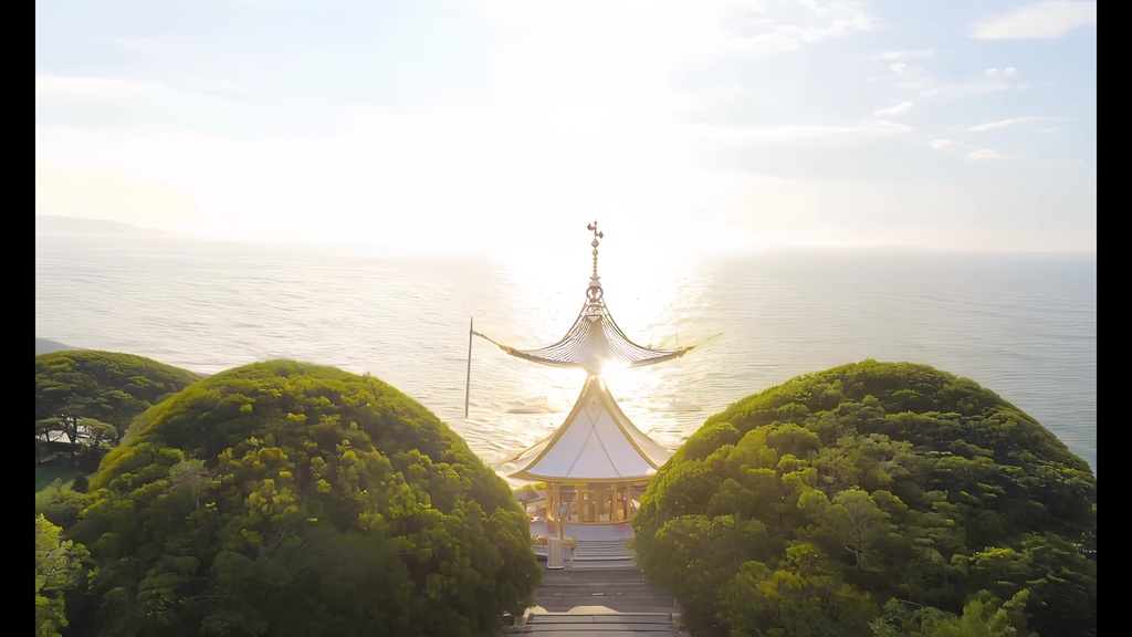 海辺の建物の動画。4K高画質版