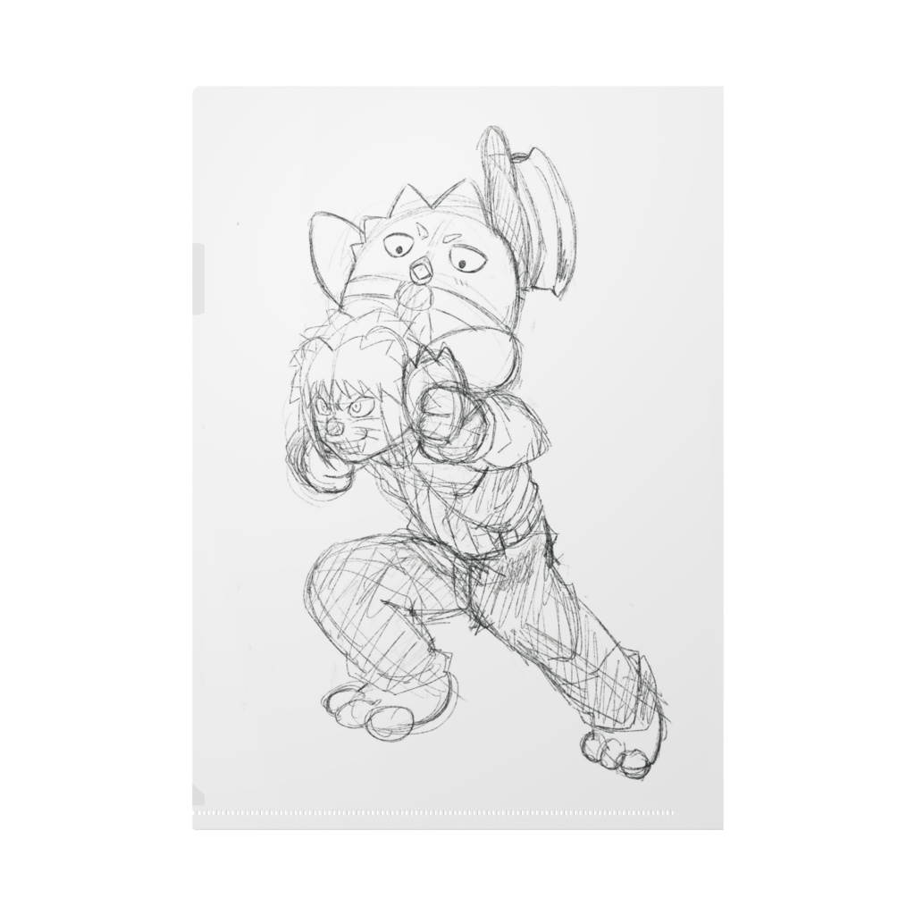 ペン助とライオのクリアファイル