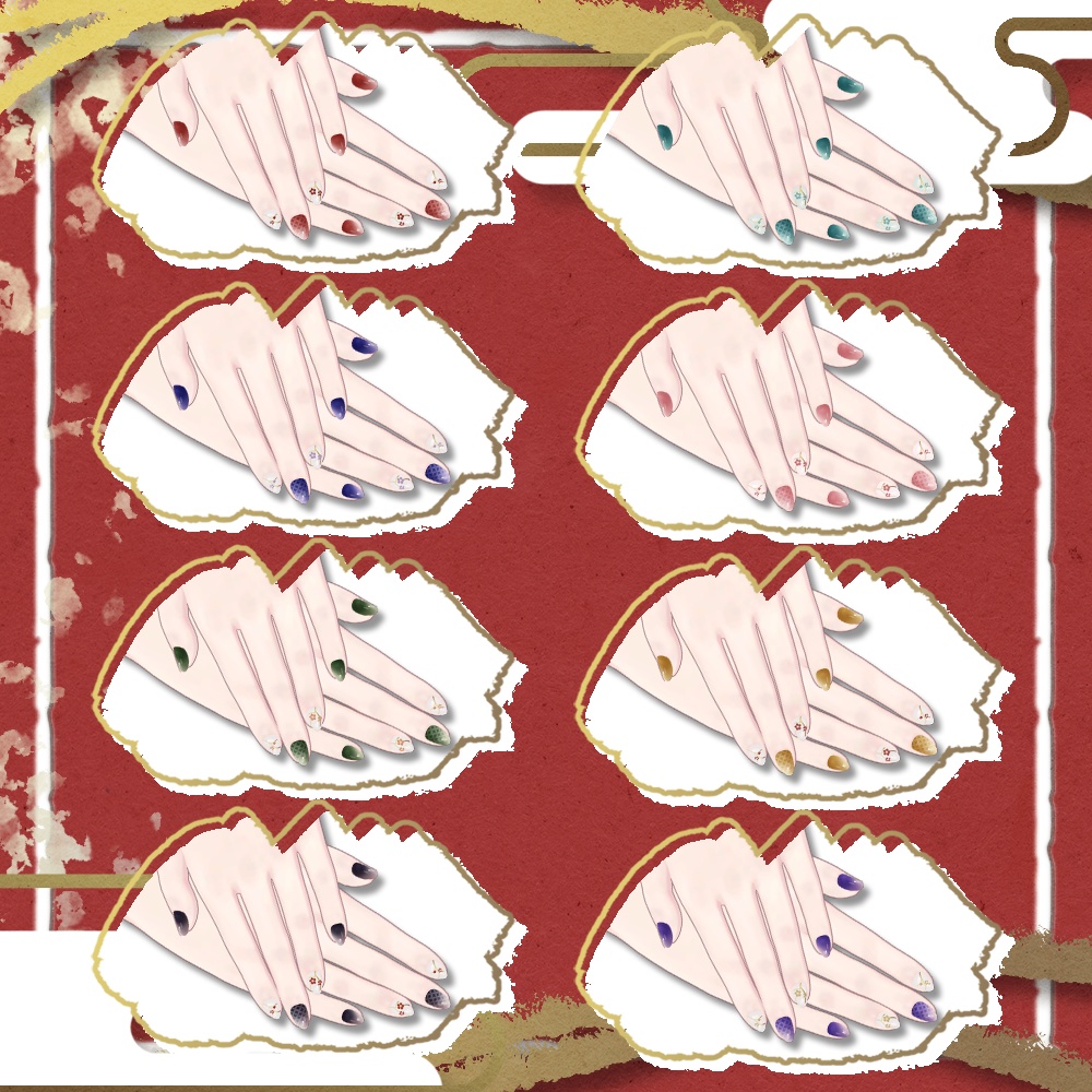 【しなの】華【ネイルテクスチャ】