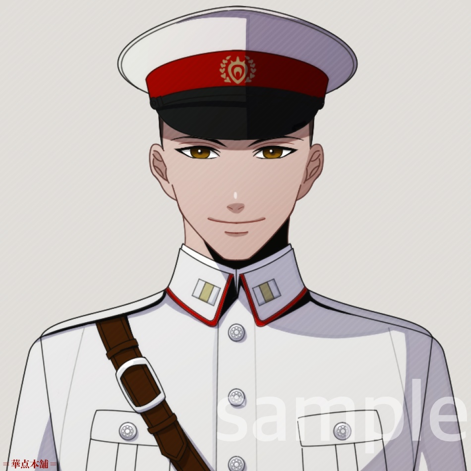 【キャラクター販売】立ち絵2種|軍人Ver.番号1(白色)|うちの人シリーズ