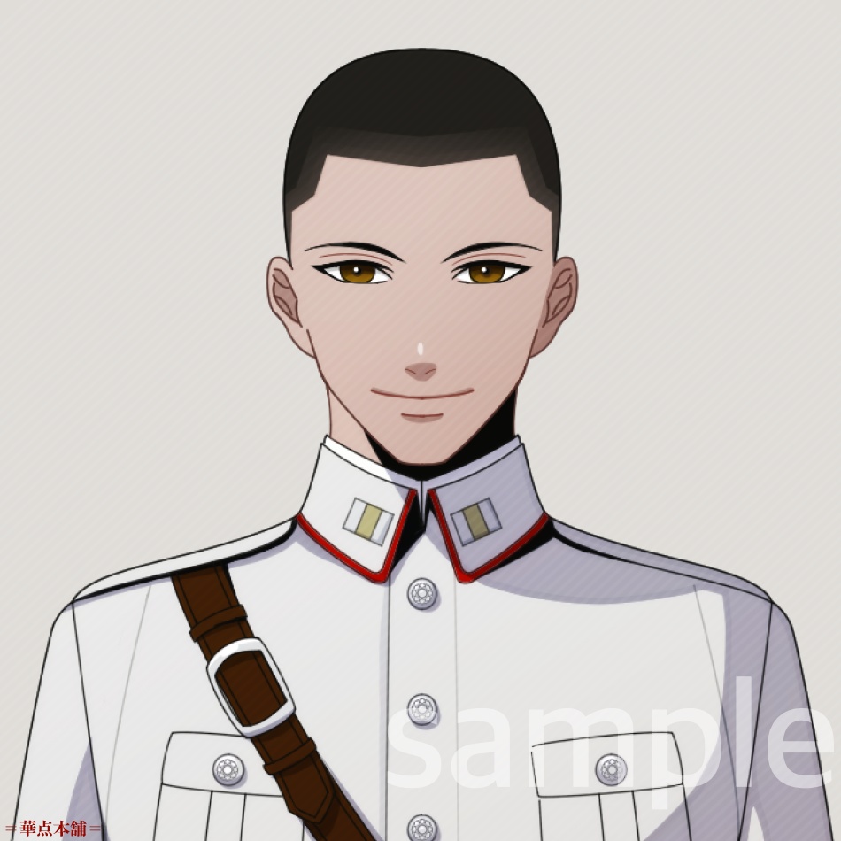 【キャラクター販売】立ち絵2種|軍人Ver.番号1(白色)|うちの人シリーズ