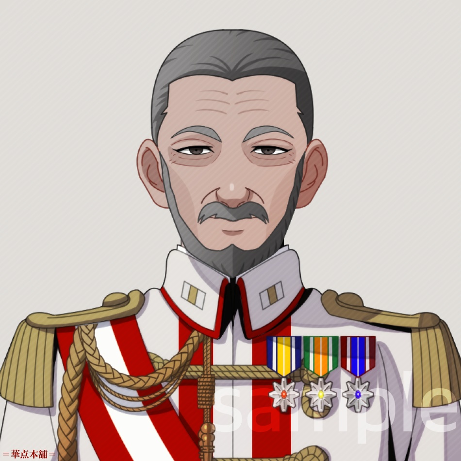 【キャラクター販売】立ち絵2種|軍人Ver.番号5(白色)|うちの人シリーズ