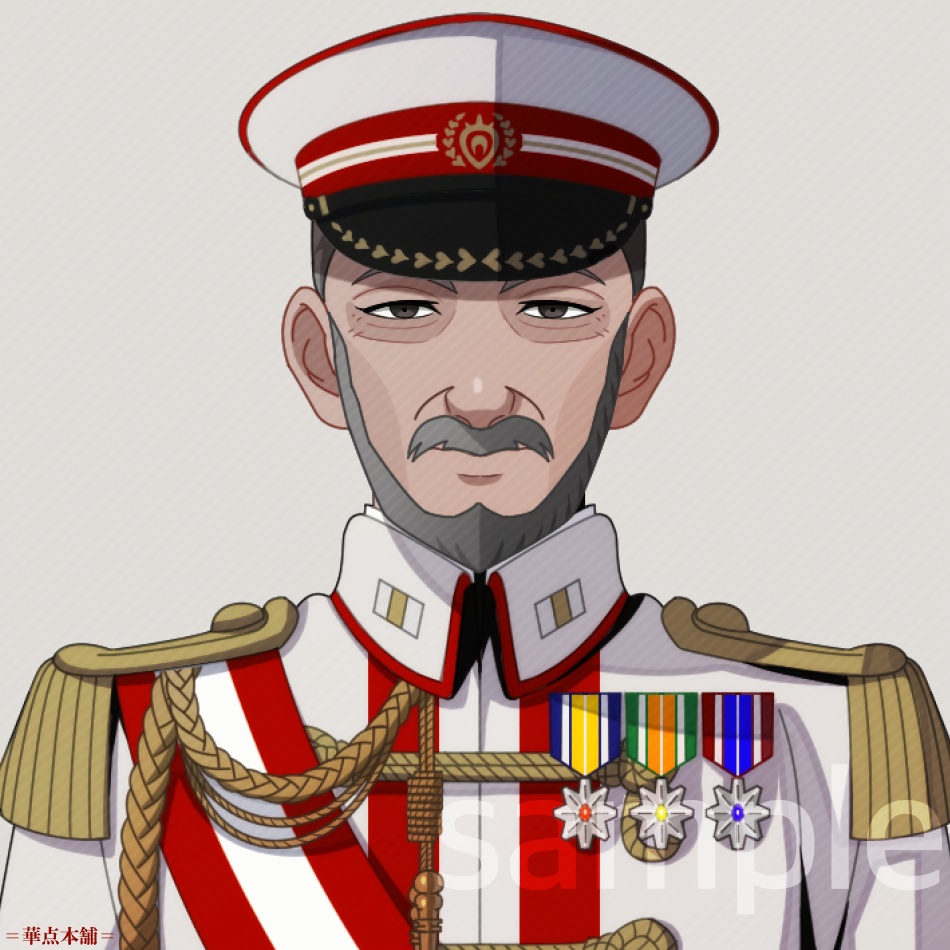 【キャラクター販売】立ち絵2種|軍人Ver.番号5(白色)|うちの人シリーズ