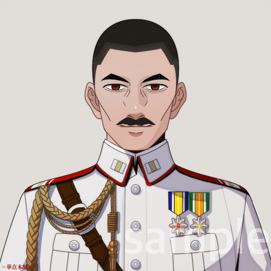 【キャラクター販売】立ち絵2種|軍人Ver.番号4(白色)|うちの人シリーズ