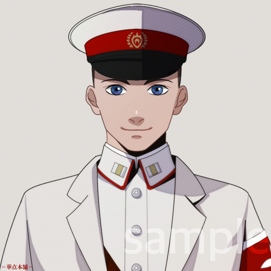 🏅【キャラクター販売】立ち絵2種|軍人Ver.番号3(白色)|うちの人シリーズ