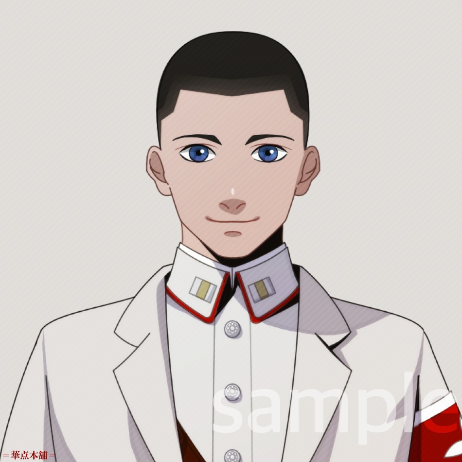 🏅【キャラクター販売】立ち絵2種|軍人Ver.番号3(白色)|うちの人シリーズ