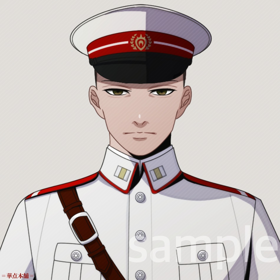 【キャラクター販売】立ち絵2種|軍人Ver.番号2(白色)|うちの人シリーズ