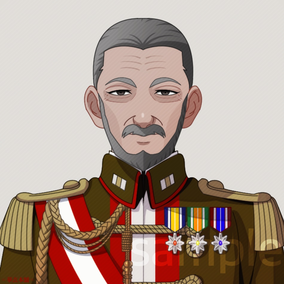 【キャラクター販売】立ち絵2種|軍人Ver.番号5(緑色)|うちの人シリーズ