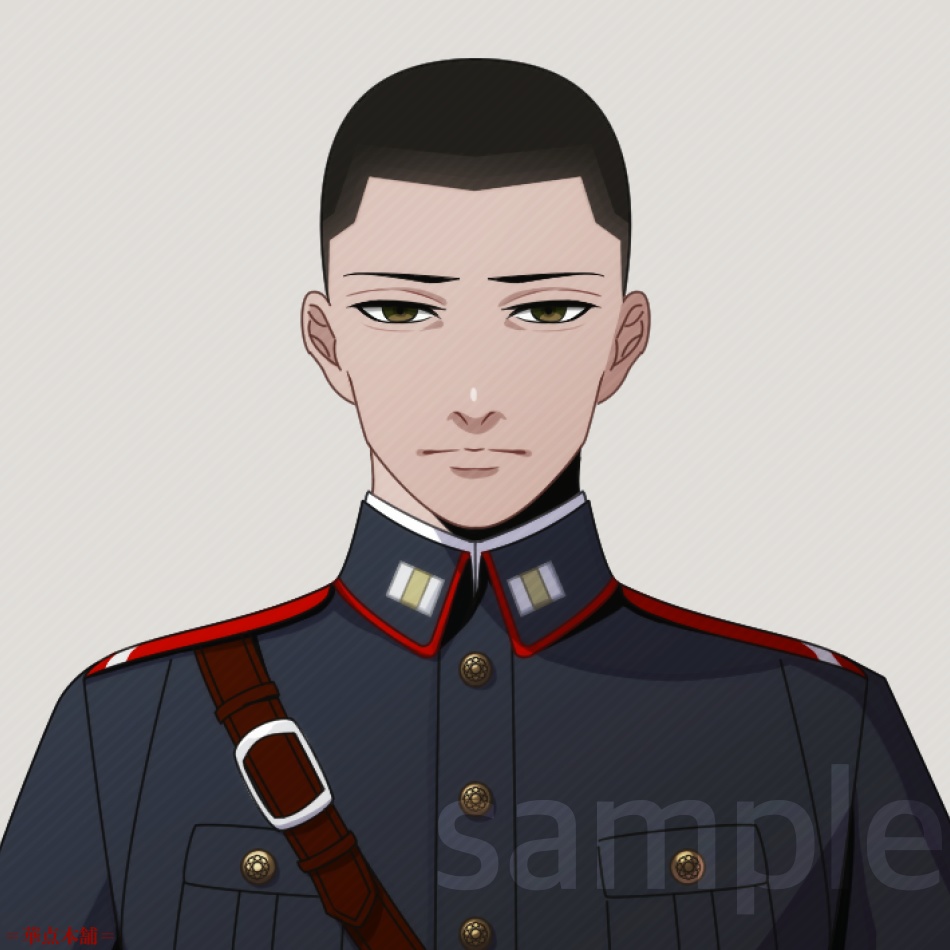 🏅【キャラクター販売】立ち絵2種|軍人Ver.番号2(紺色)|うちの人シリーズ