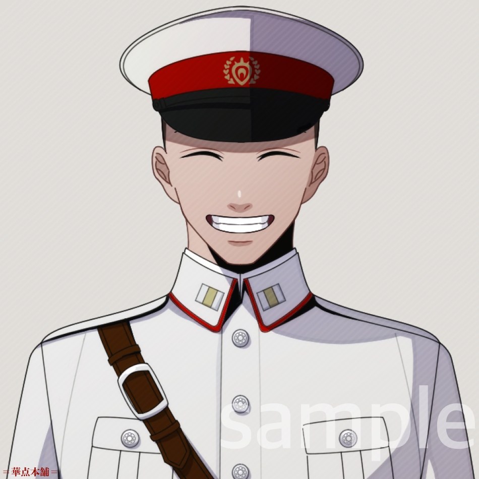 【キャラクター販売】立ち絵・表情9種|軍人Ver.番号1(白色)|うちの人シリーズ