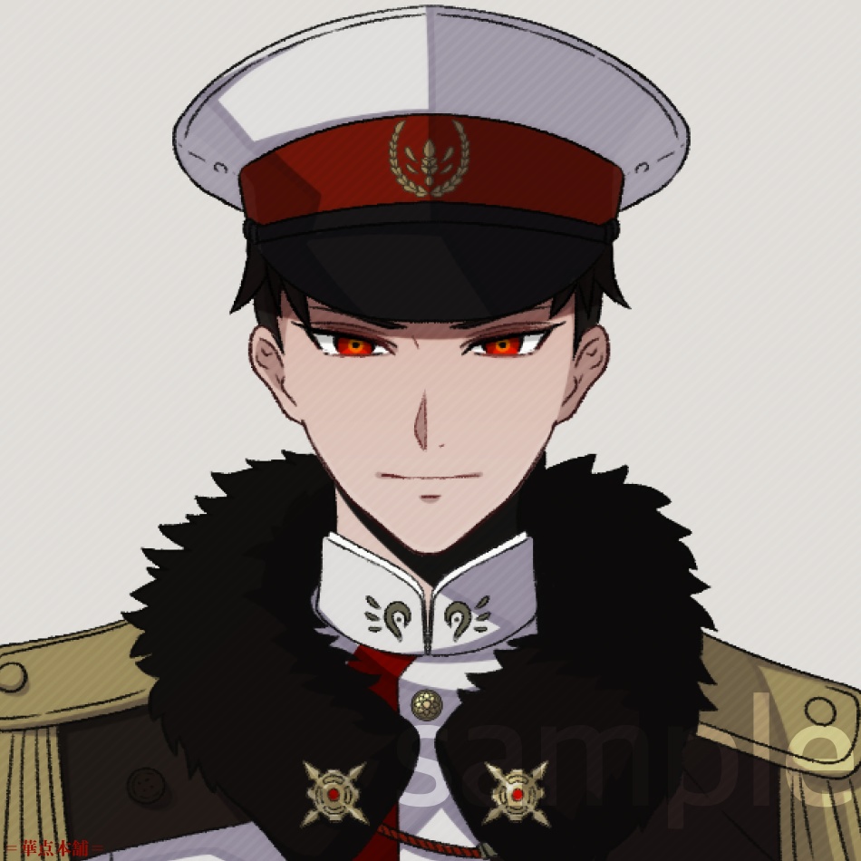 🥉【キャラクター販売】立ち絵2種|軍人Ver.番号1(白色)|うちの恋人シリーズ