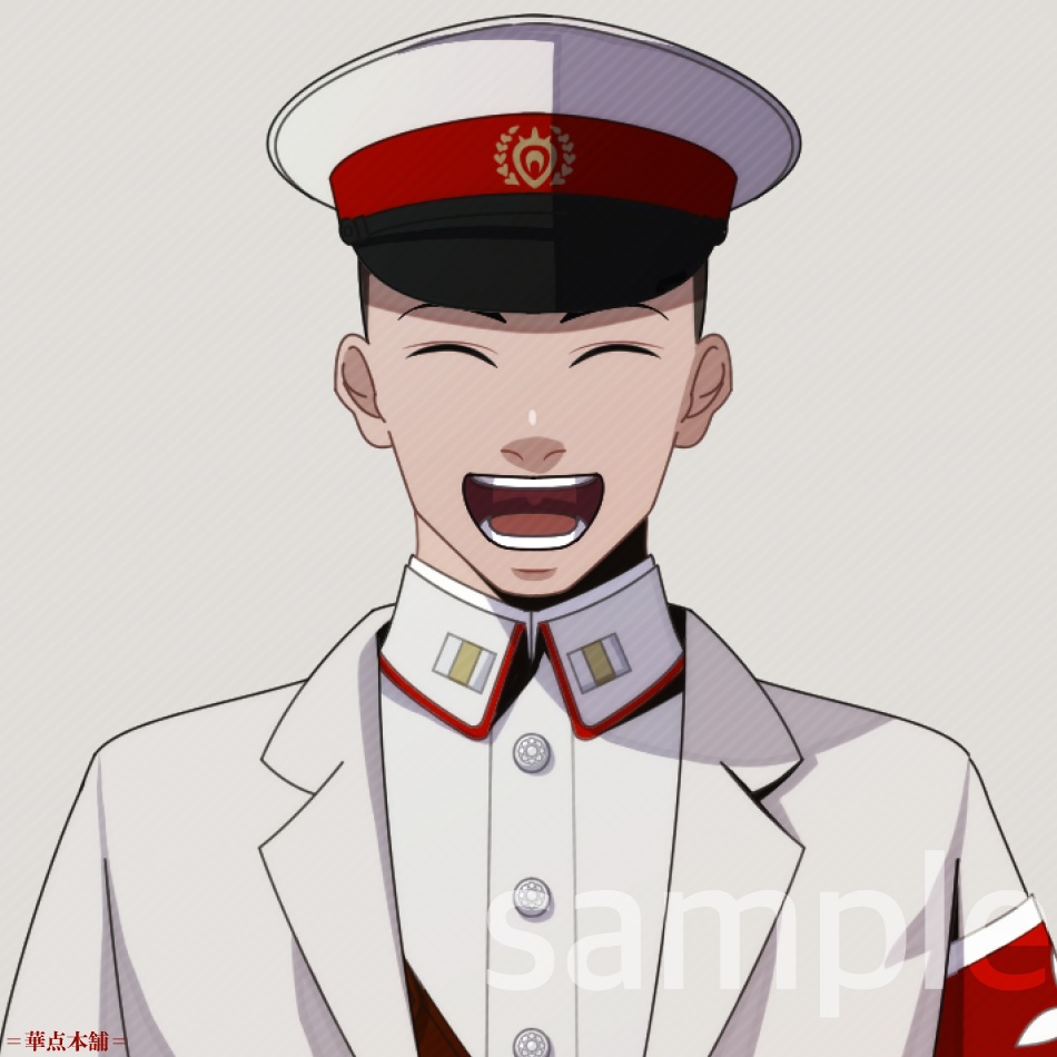 【キャラクター販売】立ち絵・表情9種|軍人Ver.番号3(白色)|うちの人シリーズ