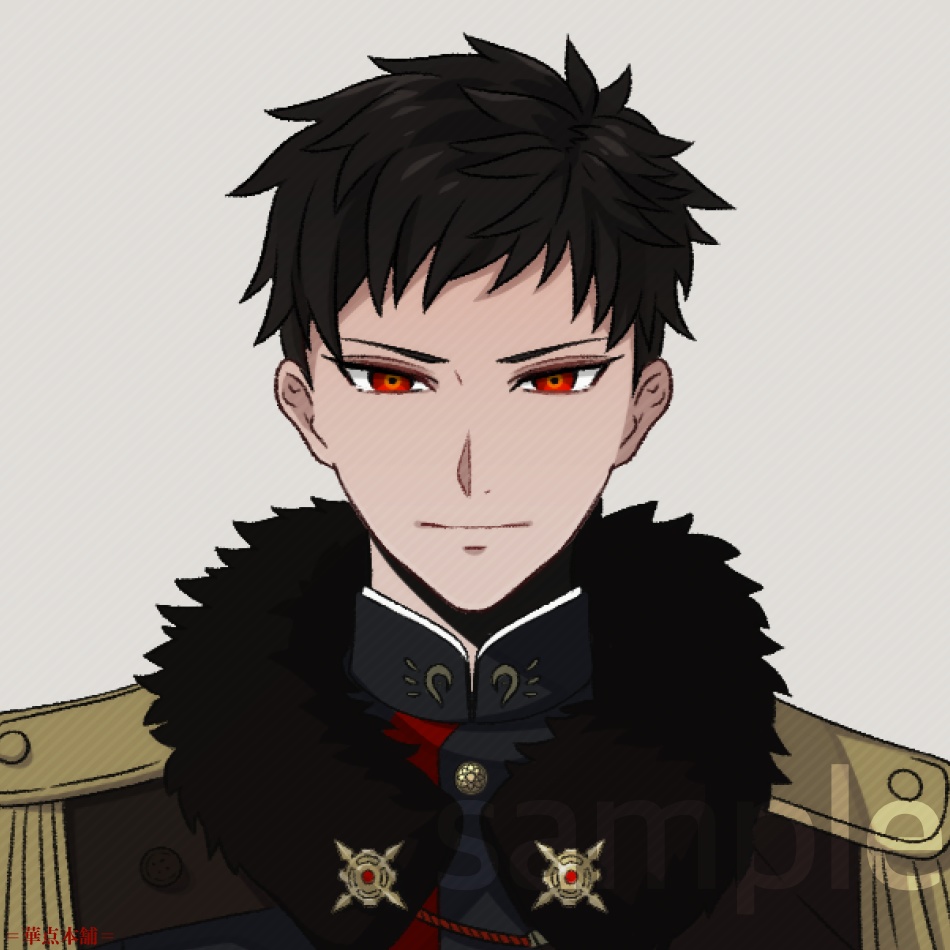 🥇【キャラクター販売】立ち絵2種|軍人Ver.番号1(紺色)|うちの恋人シリーズ