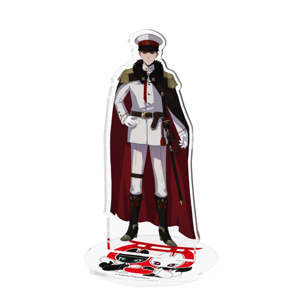 【キャラクター素材が付いてくる！】アクリルフィギュア｜華点本舗〈限定〉デザイン｜うちの恋人シリーズ軍人Ver.番号1（白色）