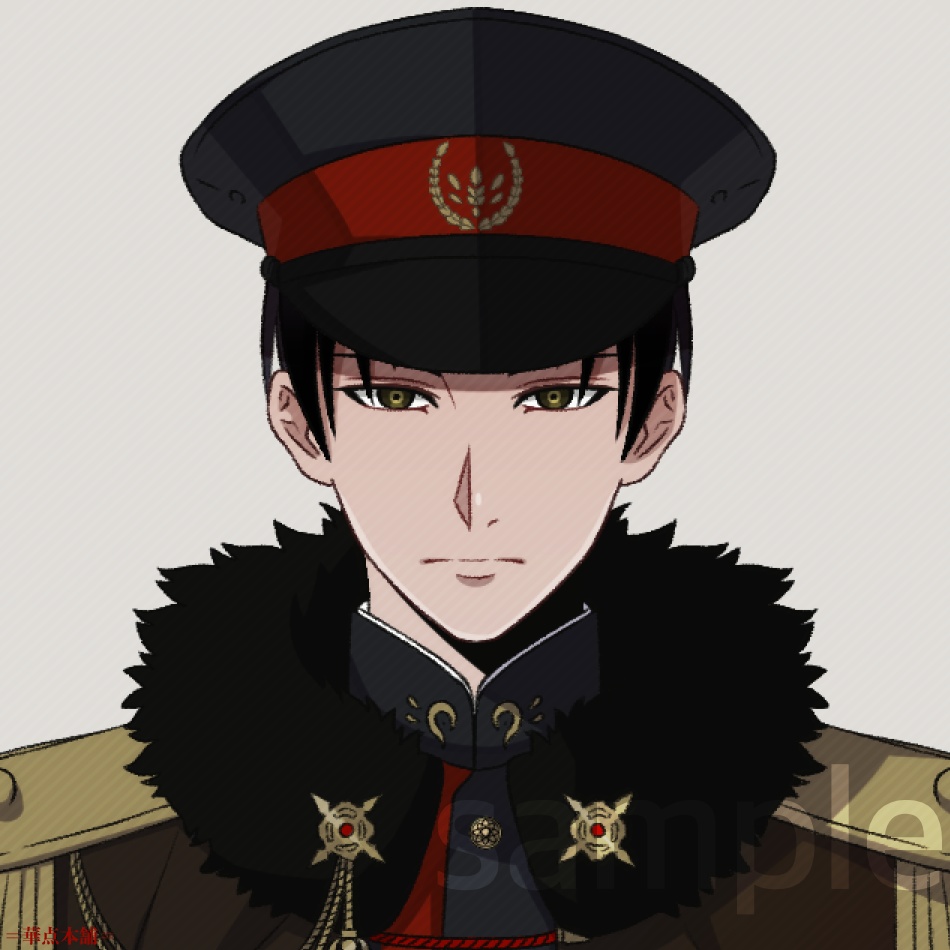 🌟【キャラクター販売】立ち絵2種|軍人Ver.番号2(紺色)|うちの恋人シリーズ