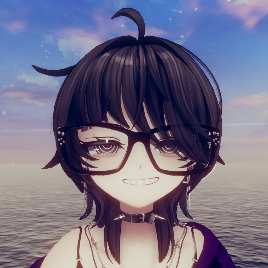 【SALE】黒縁デカダテメガネ