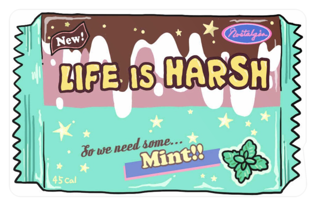 IC Card Sticker "LIFE IS HARSH"