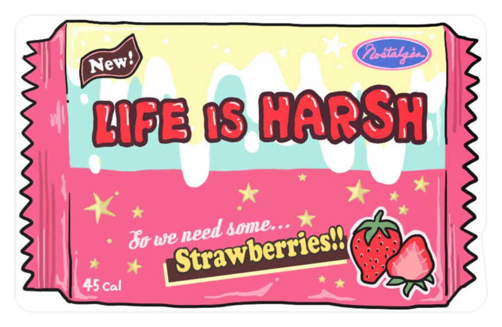 IC Card Sticker "LIFE IS HARSH"