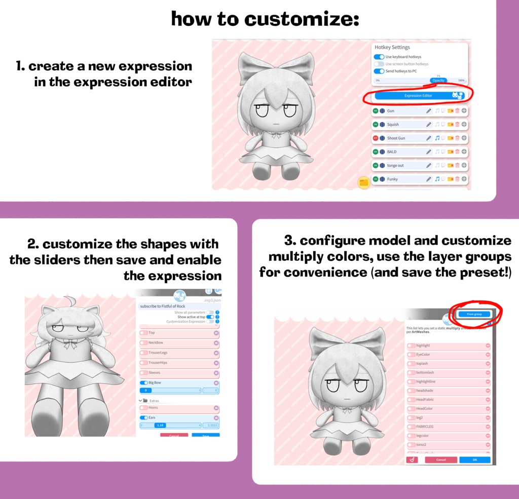 Fumo model for VTubers (CUSTOMIZABLE)