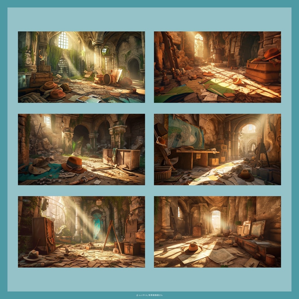 【背景画像】古代遺跡背景 8種類セット